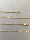Gold Chain Necklace, Fine Scroll Gold Chain, Simple Gold Necklace, Thin Plain Women's Necklace, All Sizes 14",16",18",20",24", Women's Chain