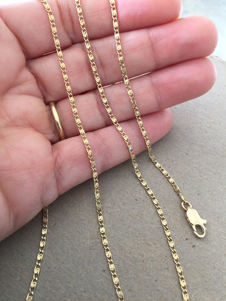 Fine Delicate Minimalist Bracelet / Gold Chain With Fine 