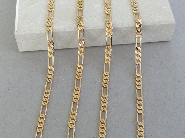 Mens Chain Gold Figaro Chain Necklace Gold Chains for Men 