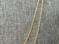 Plain Gold Chain, Fine Cable Rope Gold Neck Chain, Thin Double Cable Link, 14k Gold Plate Simple Chain, Choose your Length Necklace