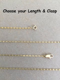 Gold Chain Necklace, Fine Gold Scroll Chain, Simple Gold Necklace, Thin Plain Women's Necklace, All Sizes 14",16",18",20",24", Women's Chain