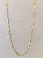 Gold Chain Necklace, Fine Scroll Gold Chain, Simple Gold Necklace, Thin Plain Women's Necklace, All Sizes 14",16",18",20",24", Women's Chain
