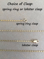 Gold Chain Necklace, Fine Scroll Gold Chain, Simple Gold Necklace, Thin Plain Women's Necklace, All Sizes 14",16",18",20",24", Women's Chain