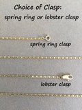 Gold Chain Necklace, Fine Scroll Gold Chain, Simple Gold Necklace, Thin Plain Women's Necklace, All Sizes 14",16",18",20",24", Women's Chain