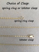 Gold Chain Necklace, Fine Gold Scroll Chain, Simple Gold Necklace, Thin Plain Women's Necklace, All Sizes 14",16",18",20",24", Women's Chain