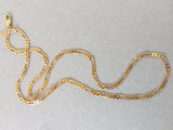 Gold Chain Necklace, 4mm Diamond Cut Figaro Chain, Long Chain Necklace, Minimalist Gold Chain, Necklace for Men and Women, All Lengths