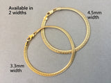 Herringbone Chain Bracelet, Wide Gold Chain Bracelet, Shiny Simple Laser Engraved Herringbone Bracelet Available in 2 widths