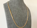 Gold Chain Necklace, 2.4mm Herringbone Chain, Shiny Simple Necklace, Thin Plain Chain, 16" 18" 20" 24" 27" 30" 36", Women's Chain