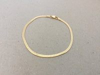 Herringbone Ankle Bracelet, Skinny Gold Herringbone anklet, 2.4mm Simple Shiny Herringbone Bracelet, 8 9 10 11 12 inch Herringbone Chain