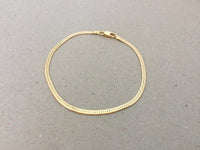 Herringbone Ankle Bracelet, Skinny Gold Herringbone anklet, 2.4mm Simple Shiny Herringbone Bracelet, 8 9 10 11 12 inch Herringbone Chain