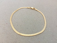 Herringbone Ankle Bracelet, Skinny Gold Herringbone anklet, 2.4mm Simple Shiny Herringbone Bracelet, 8 9 10 11 12 inch Herringbone Chain