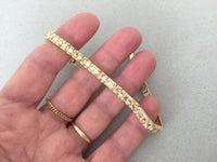 Women's Gold Bracelet, 5mm thick Gold Nugget Cuff Bracelet, Designer Chic Large Chunky Bracelet,  Cuban Link, Heavy Gold Chain