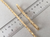 Women's Gold Bracelet, 5mm thick Gold Nugget Cuff Bracelet, Designer Chic Large Chunky Bracelet,  Cuban Link, Heavy Gold Chain