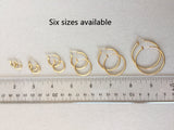 Hoop Earrings, Simple Plain Minimalist Gold Hoop Earring Set, Small Medium Large Polished Hoops, Hinged Hypoallergenic Surgical Steel Posts