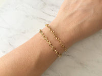 XOXO Bracelet, Hugs and Kisses Chain Bracelet, Adjustable Length Designer Gold Bracelet