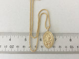 St. Christopher Gold Coin Necklace, Rope Chain, Saint Medallion Pendant, Patron Saint of Travelers, Religious Jewelry for Men, Women