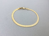 Wide Herringbone Bracelet, 4.5mm Herringbone Snake Chain, Shiny Simple Wide Bracelet, Thick Plain Chain, 7 inch, 8 inch, 9 inch, 10 inch