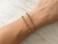 XOXO Bracelet, Hugs and Kisses Chain Bracelet, Adjustable Length Designer Gold Bracelet