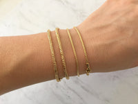 Sparkly Snake Chain Bracelet, Shiny Skinny Laser Cut Snake Bracelet, 7 8 9 10 inch Simple Minimalist Gold Bracelet or Ankle Bracelet