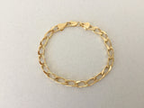 Thick Curb Link Bracelet, Gold Large Open Link Curb Chain, Bold Bracelet for Men and Women