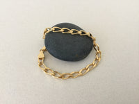 Thick Curb Link Bracelet, Gold Large Open Link Curb Chain, Bold Bracelet for Men and Women